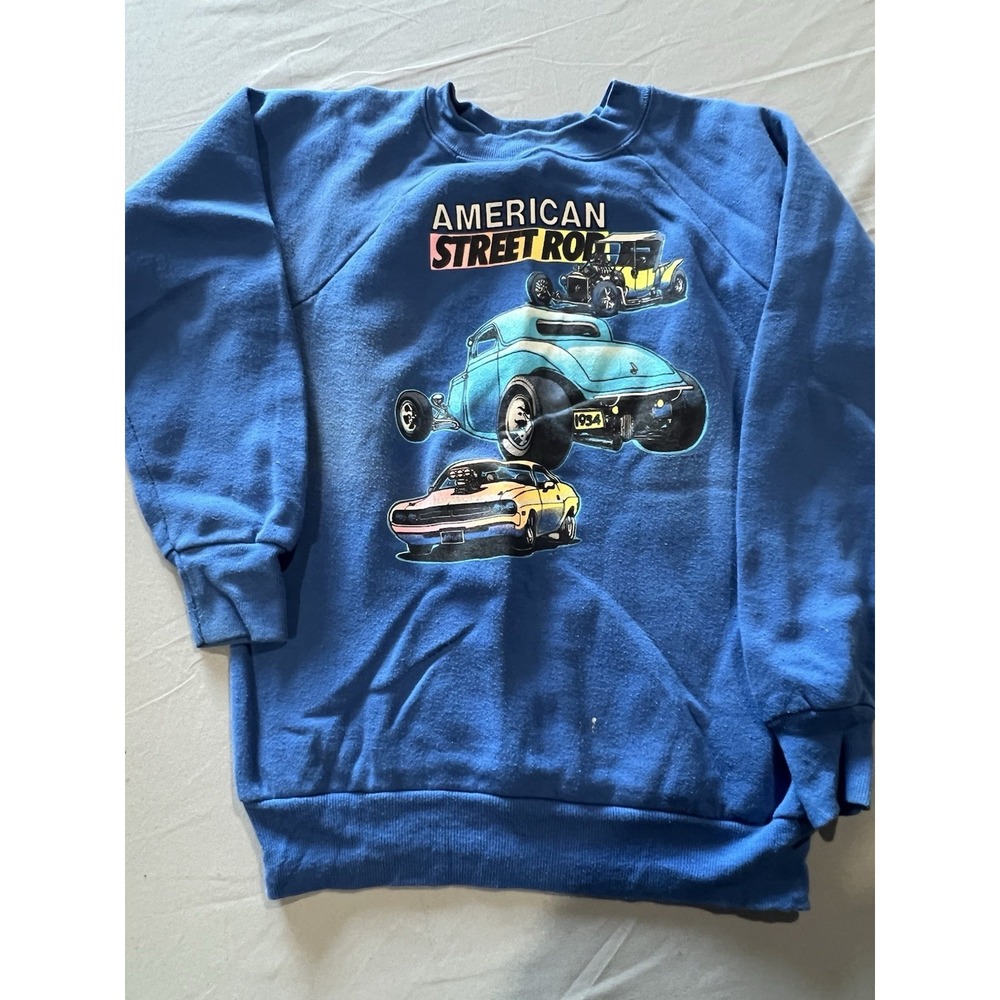 Vintage USA 90s American Street Rod Kids Sweatshirt - Sun Sportswear Inc Large